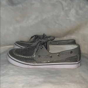 Sperry Silver Sequin Shoe